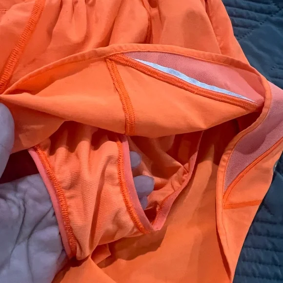 Lululemon Athletica Bright Orange Athletic Shorts - Picture 8 of 8